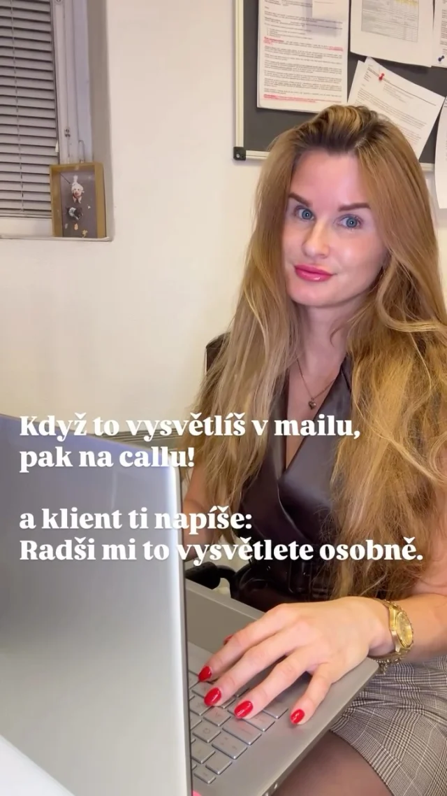 💌 napsala jsem to do mailu
💻 vysvětlila na Meetu
📎 poslala screeny
👩‍💼 Klient: „Radši bych to probral osobně.“
Já: počítám do deseti, aby to neskončilo ve zprávách z krimi 😅
#fivocz #ucetnizivot #opicevklidu #klientstory