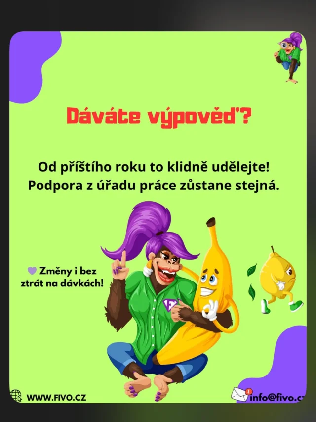 💡 Co se mění od roku 2026?
Když dáte výpověď sami, úřad práce vám nově nekrátí podporu.
Změna má pomoci lidem, kteří chtějí z práce odejít bez obav o dávky.

👩‍💼 Platí to pro všechny, kdo se evidují po 1. 1. 2026.
📅 Výše podpory zůstává stejná jako při výpovědi od zaměstnavatele.