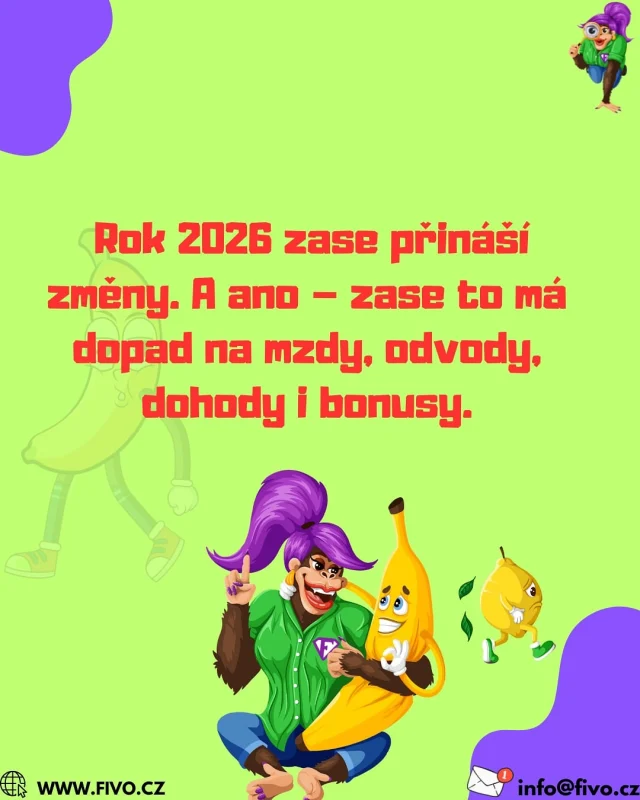 A je to zase tady. Nový rok = nové limity, nové částky, nové povinnosti.
Ať v tom nemusíte plavat, dala jsem dohromady přehled toho nejdůležitějšího, co ovlivní mzdy, dohody i podnikání v roce 2026.

Minimální mzda nahoru, průměrná mzda nahoru, limity se mění… a samozřejmě to zas všechno sahá na odvody, benefity i paušální režim. Prostě klasika 🙃

Pokud zaměstnáváte, máte brigádníky, jedete na dohody nebo řešíte paušál – tyhle čísla se vás dotknou. A jestli nechcete zbytečně platit víc, než musíte, hlídat je fakt dává smysl.

Kdybyste měli chaos v tom, co přesně platí pro vás, klidně mi napište – mrknu vám na to. 💜🐒 

#ucetnictvi #dane2026 #mzdy #minimalnimzda #prumernamzda #podnikani #finance #dpč #dpp #benefity #paušálnídaň #terezaucetni #fivocz #ucetnictvijednoduse #ceskepodnikani #novinky2026
